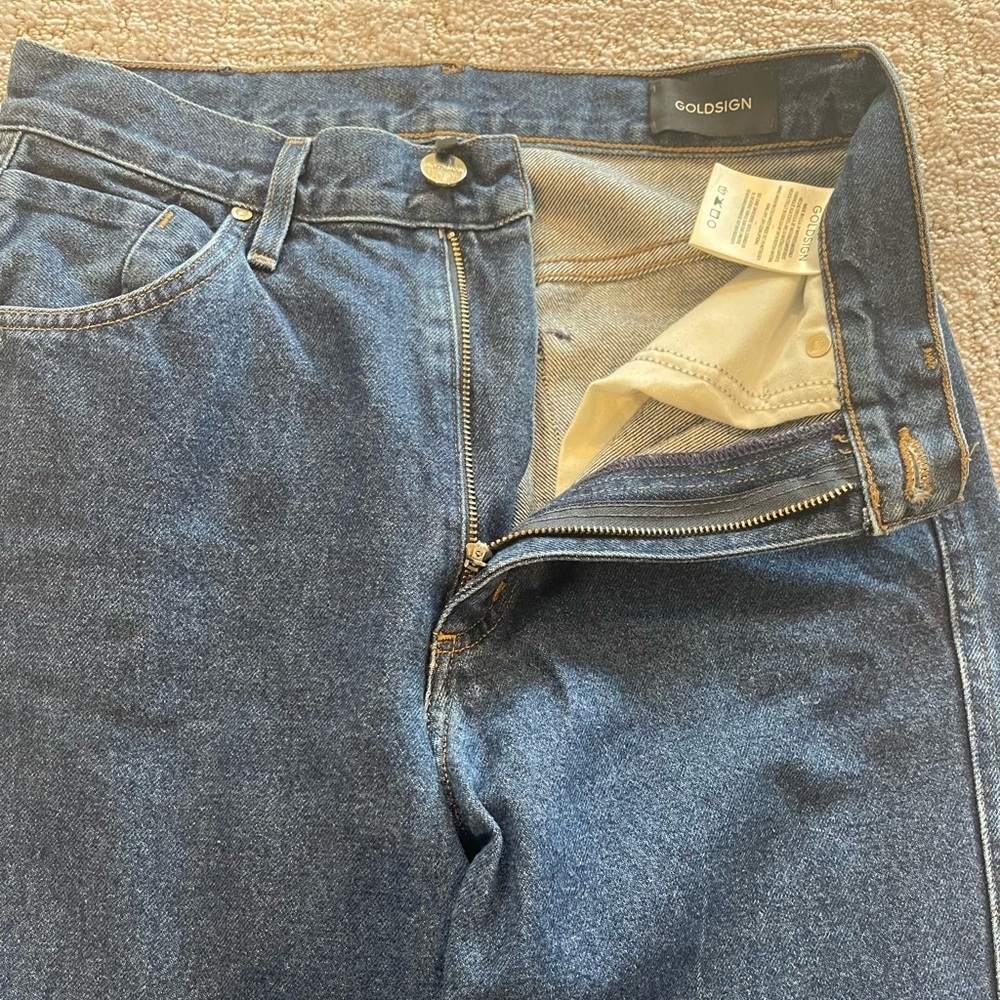 Goldsign A Jean, Dark Blue, Straight Leg, High Rise, 28” Inseam,W3342-759,Sz. 25 - Picture 8 of 16